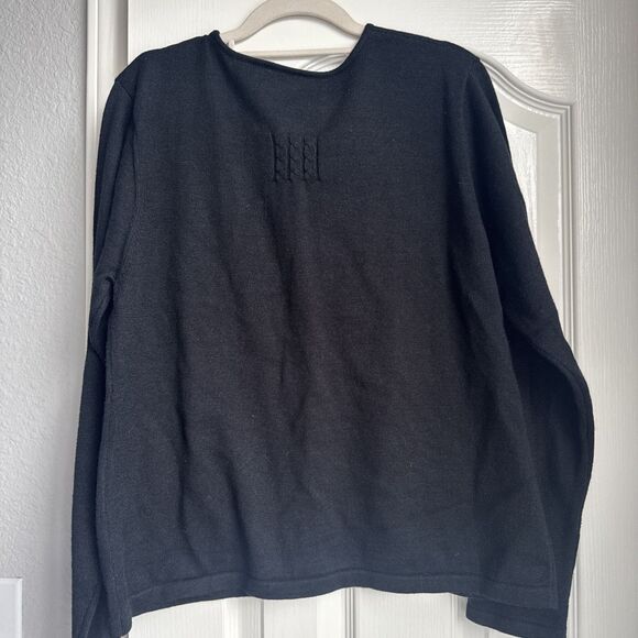 Vintage Marisa Christina Cardigan Sweater Christmas Collection 2003 Size L Black - Picture 6 of 7